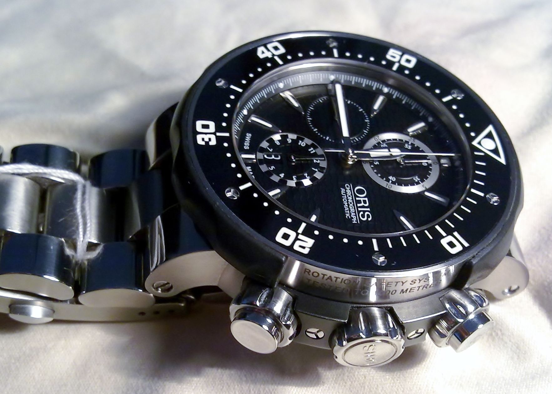 Oris ProDiver Chronograph titanium dive watch