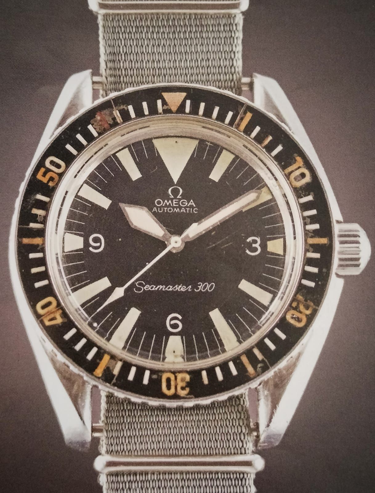 Omega Seamaster 300 — military-issue variant on NATO strap