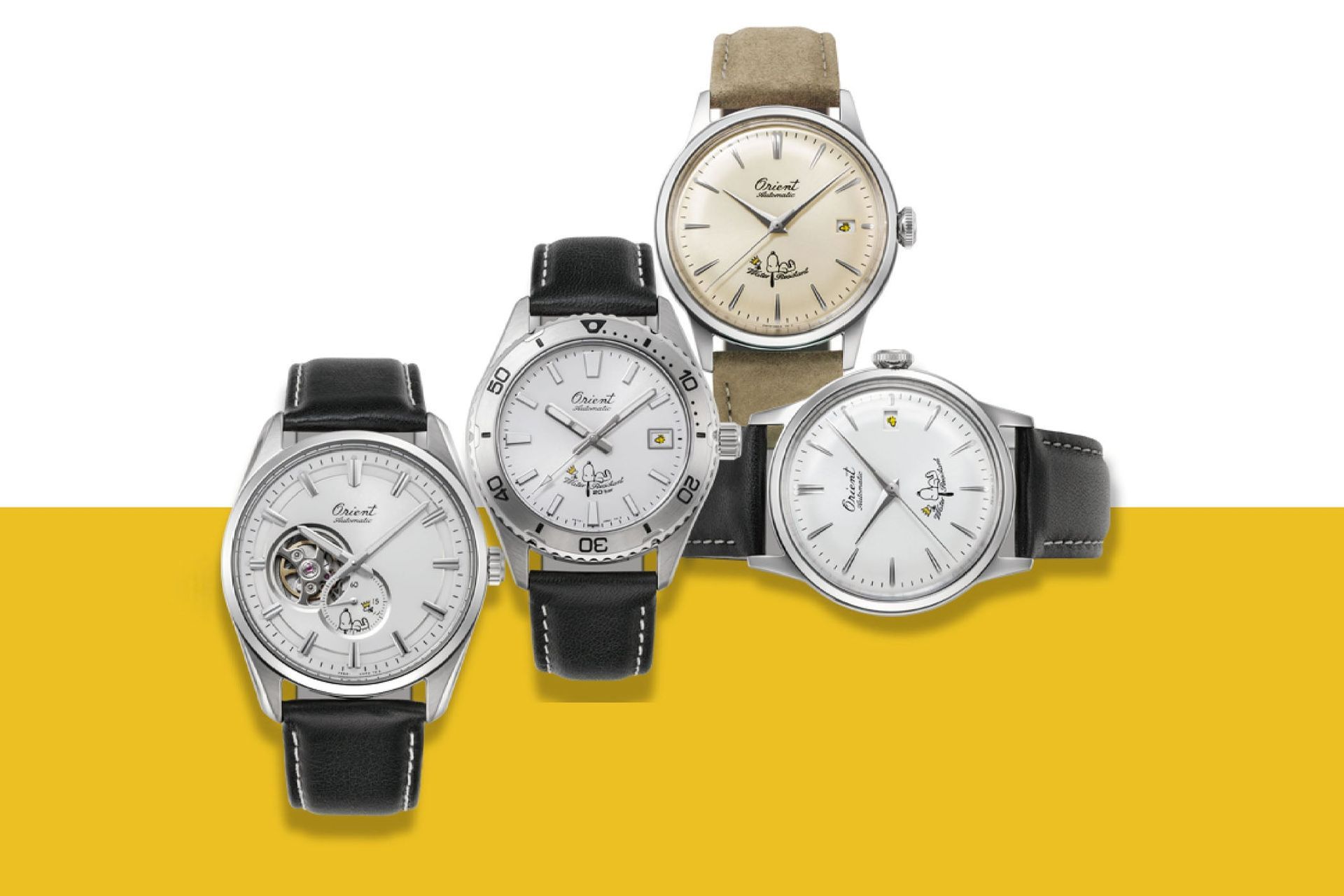 Orient x Peanuts 75th anniversary collection with Bambino 38 and Mako 40 models