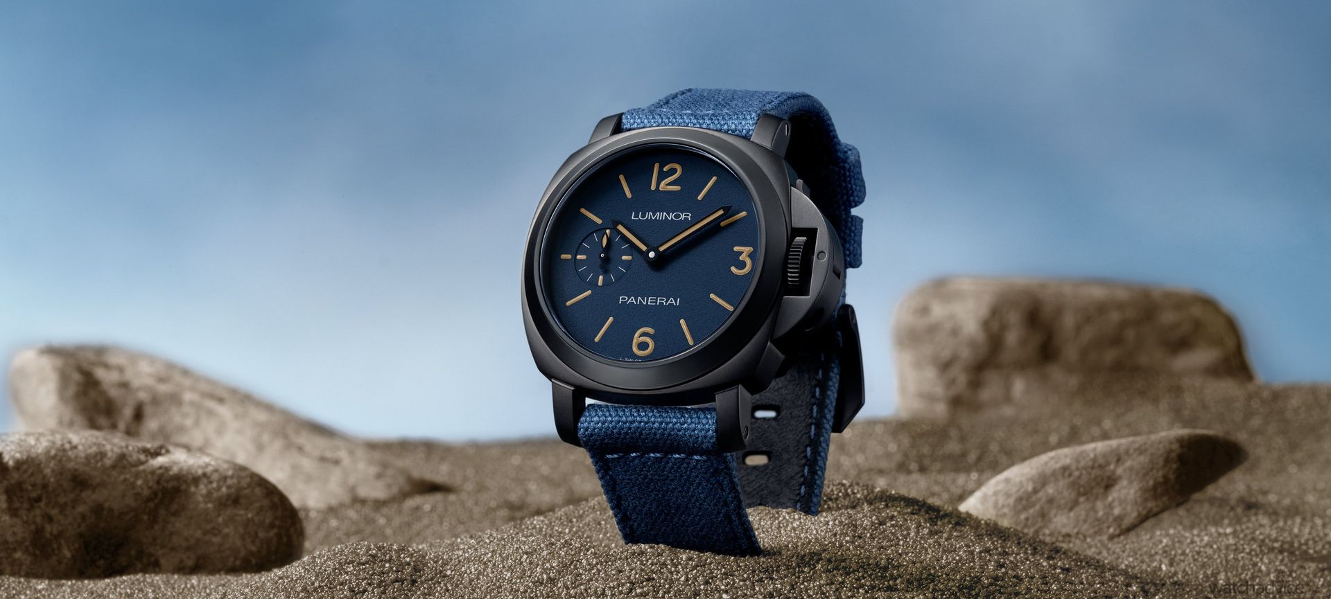 Panerai Luminor 42 PAM01714 with blue dial and black DLC-coated steel case, 2026