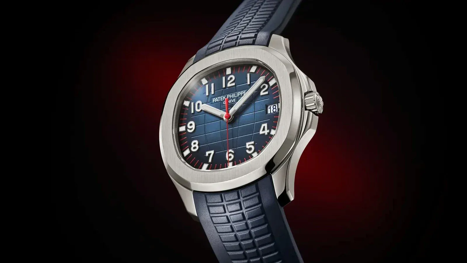 Patek Philippe Aquanaut 5167A-014 Milano 2026 with blue dial and red accents