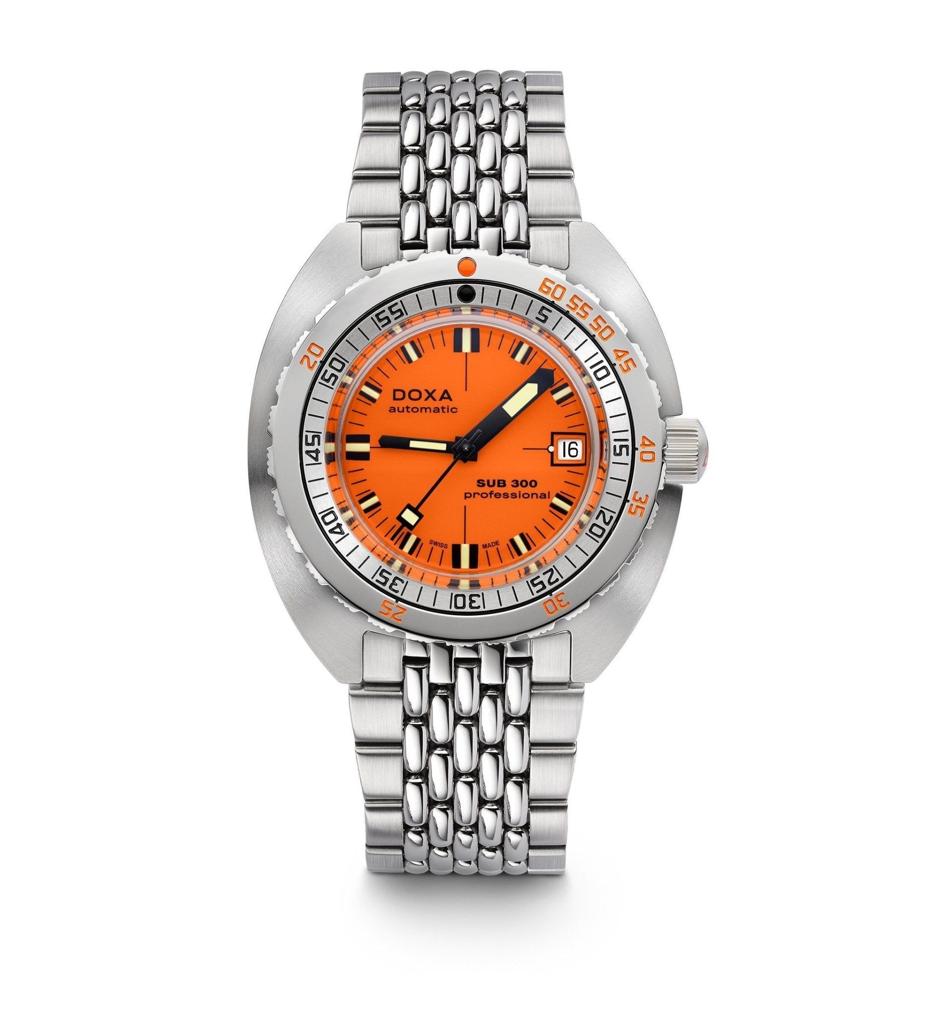 Doxa SUB 300 Professional orange dial no-deco bezel 1967