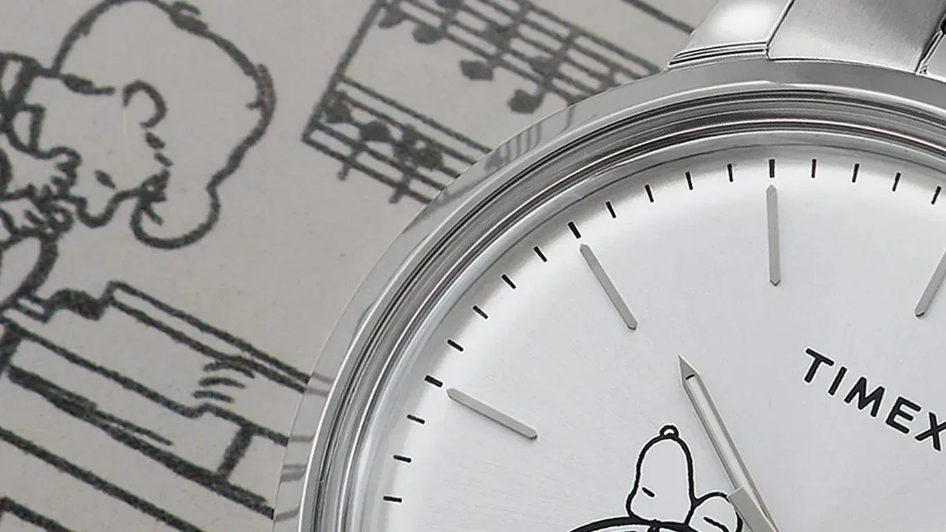 Timex x Peanuts Marlin Automatic 75th Anniversary with Snoopy in a dial window