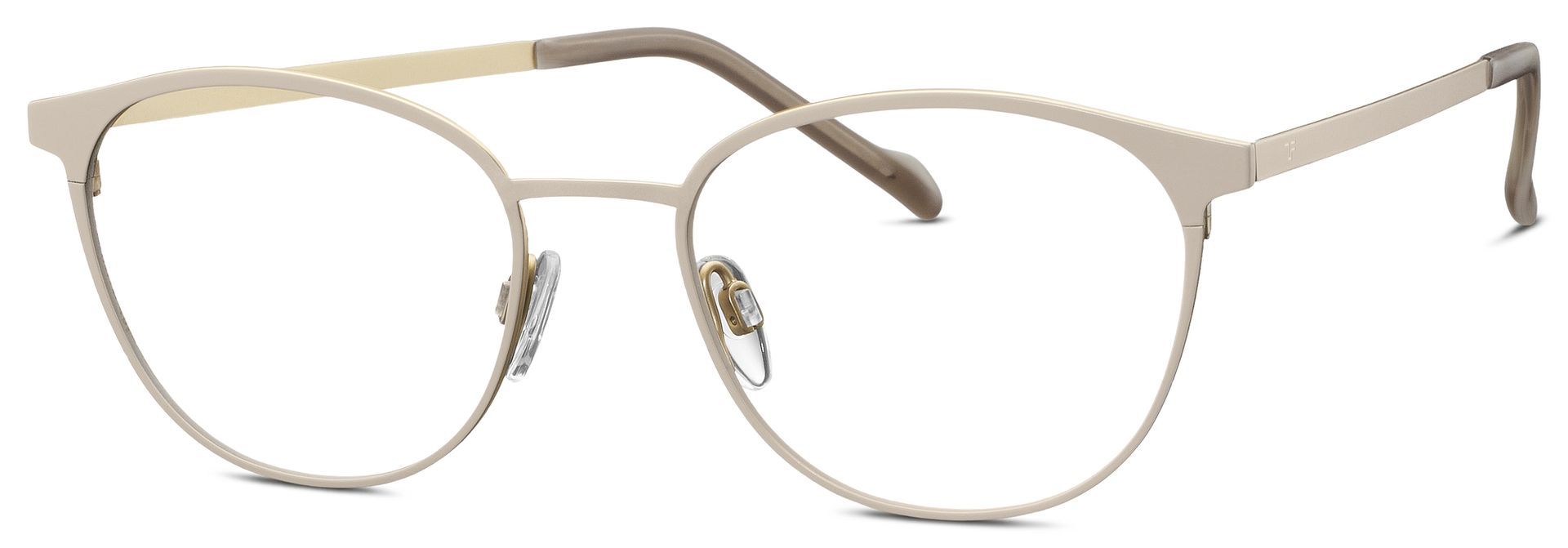 Brille metall beige sand titanflex woman