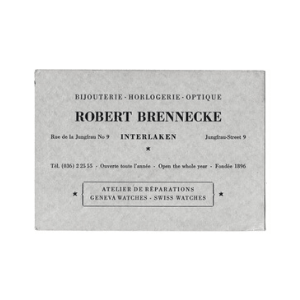 Robert Brennecke Diplom Martinaglia Optik