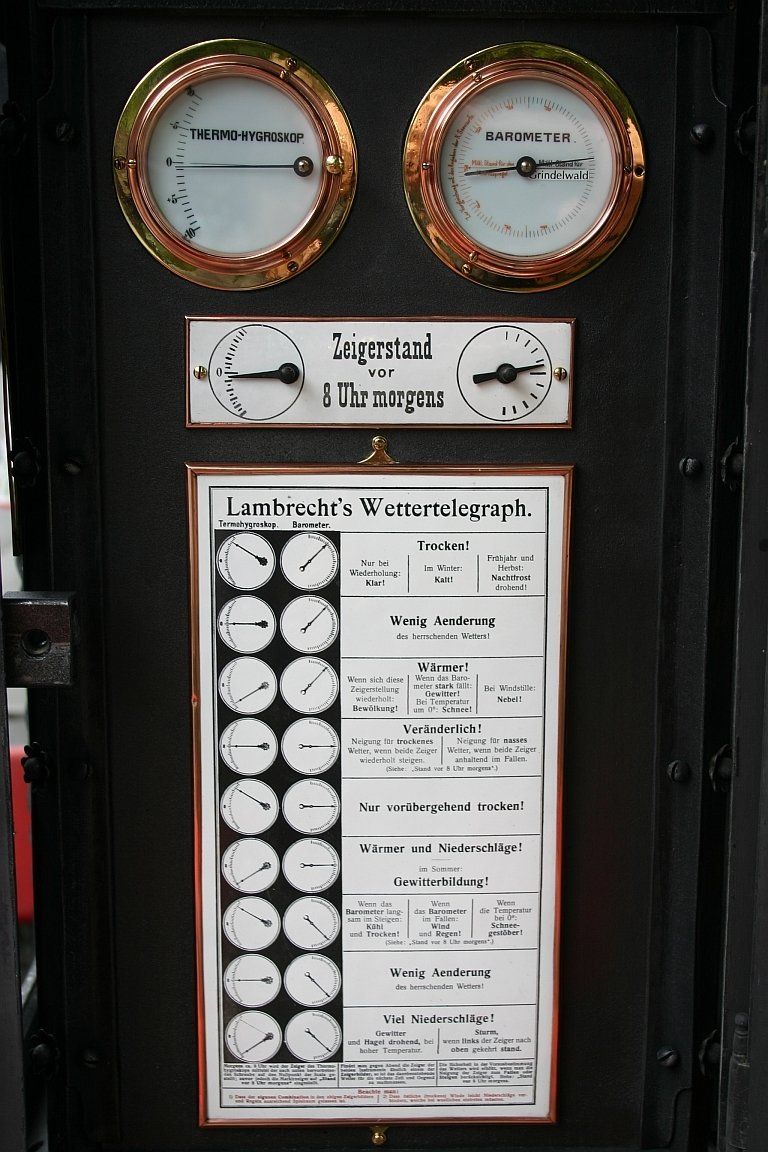 Restauration Thermo-Hygroskop und Barometer-Tendenz nachher - Martinaglia Optik AG