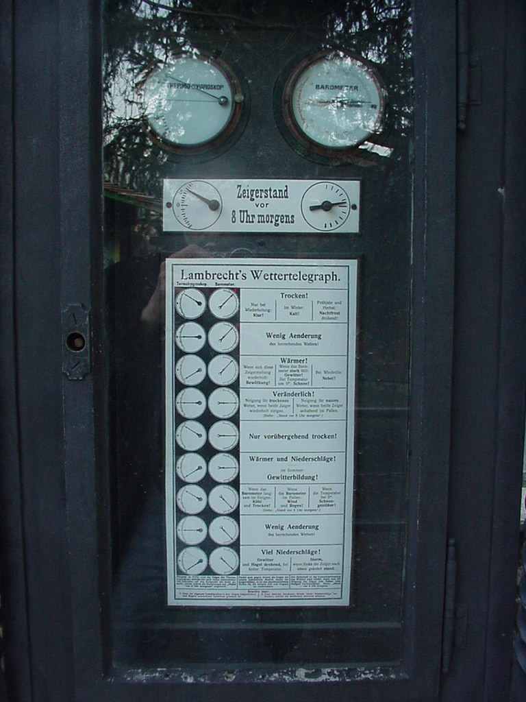 Restauration Thermo-Hygroskop und Barometer-Tendenz vorher - Martinaglia Optik AG