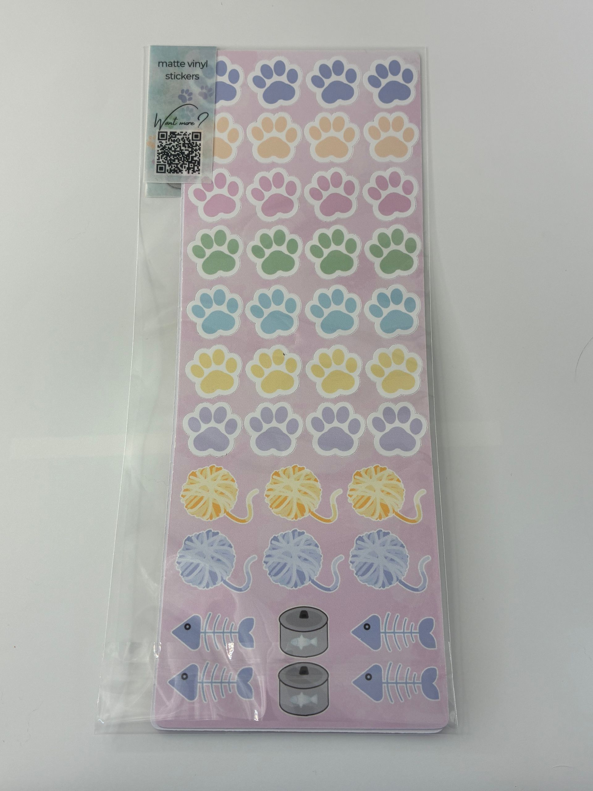 Meow-O Cat Planner Stickers – Two-Sheet Matte Vinyl Sticker Set
