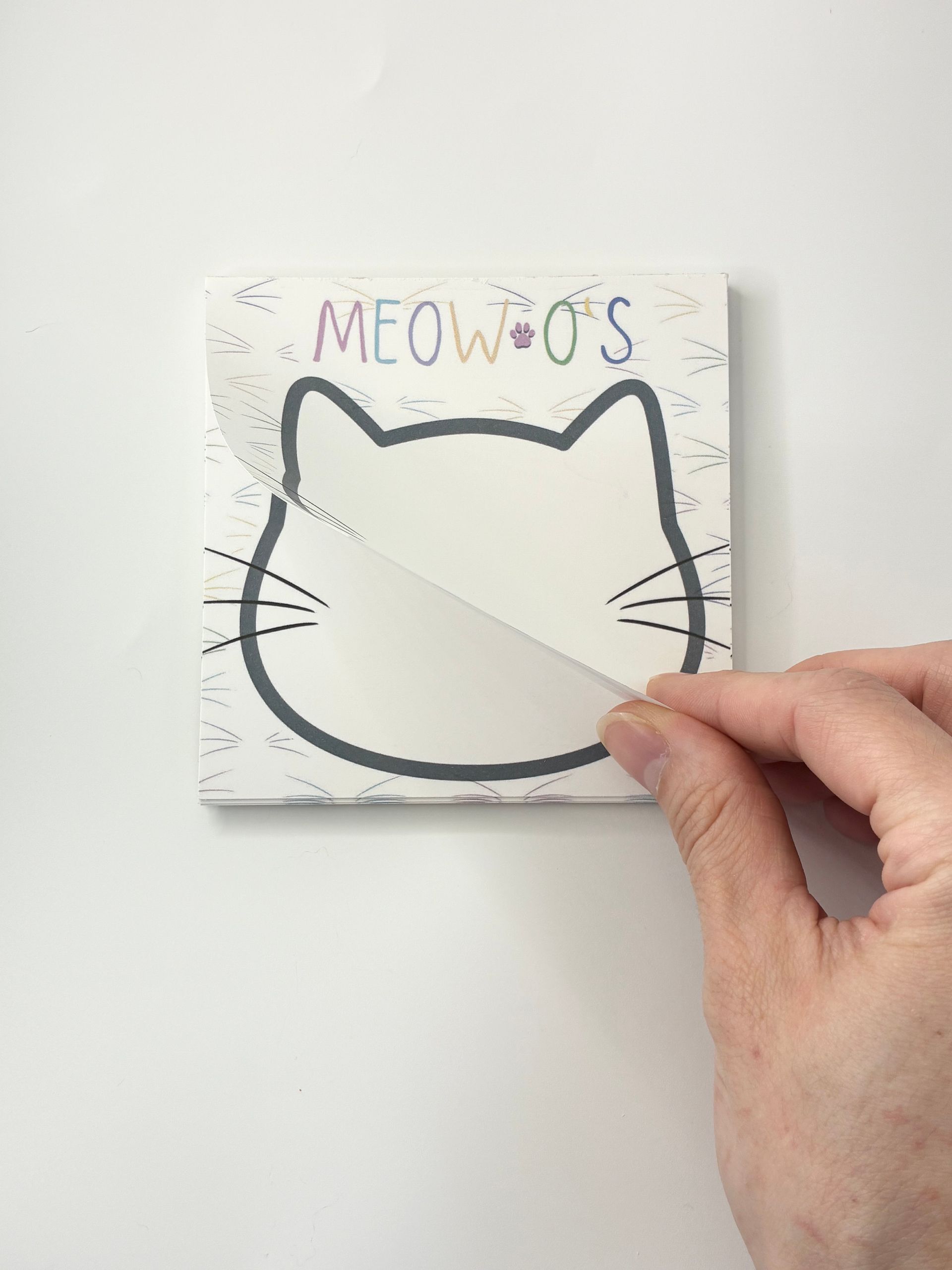Meow-o’s 4” x 4” Tear-Away Notepad – 40 Sheets