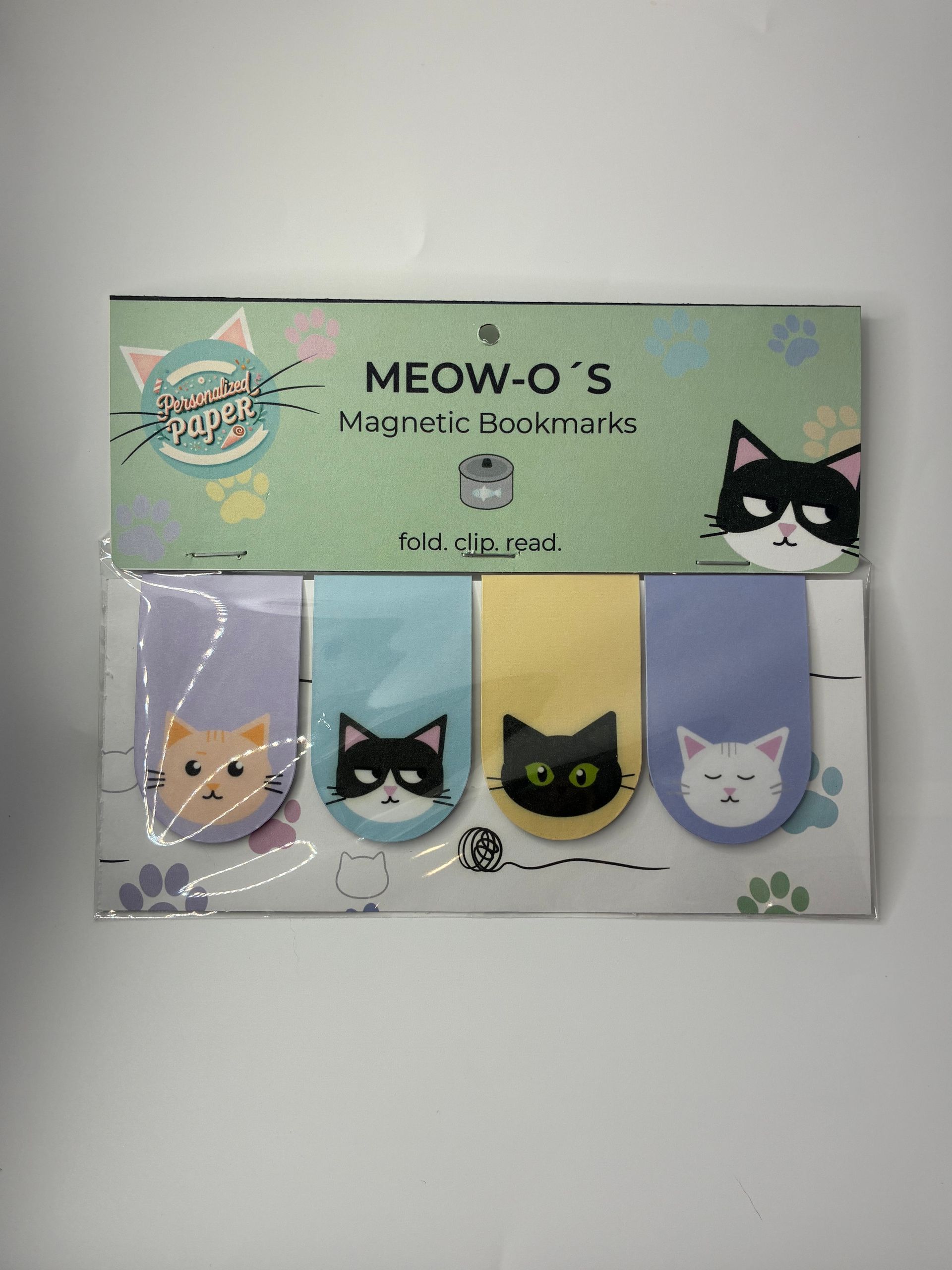Meow-O Cat Magnetic Bookmarks – 4 pack