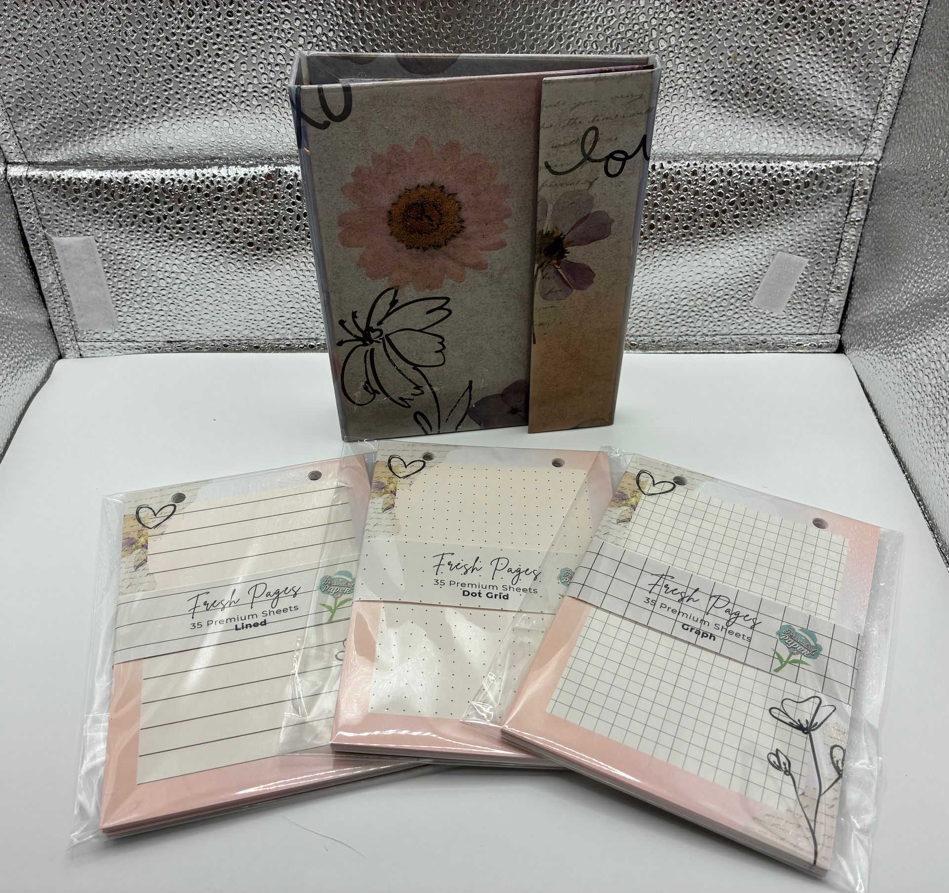 Pressed Petals Refillable Memo Folio