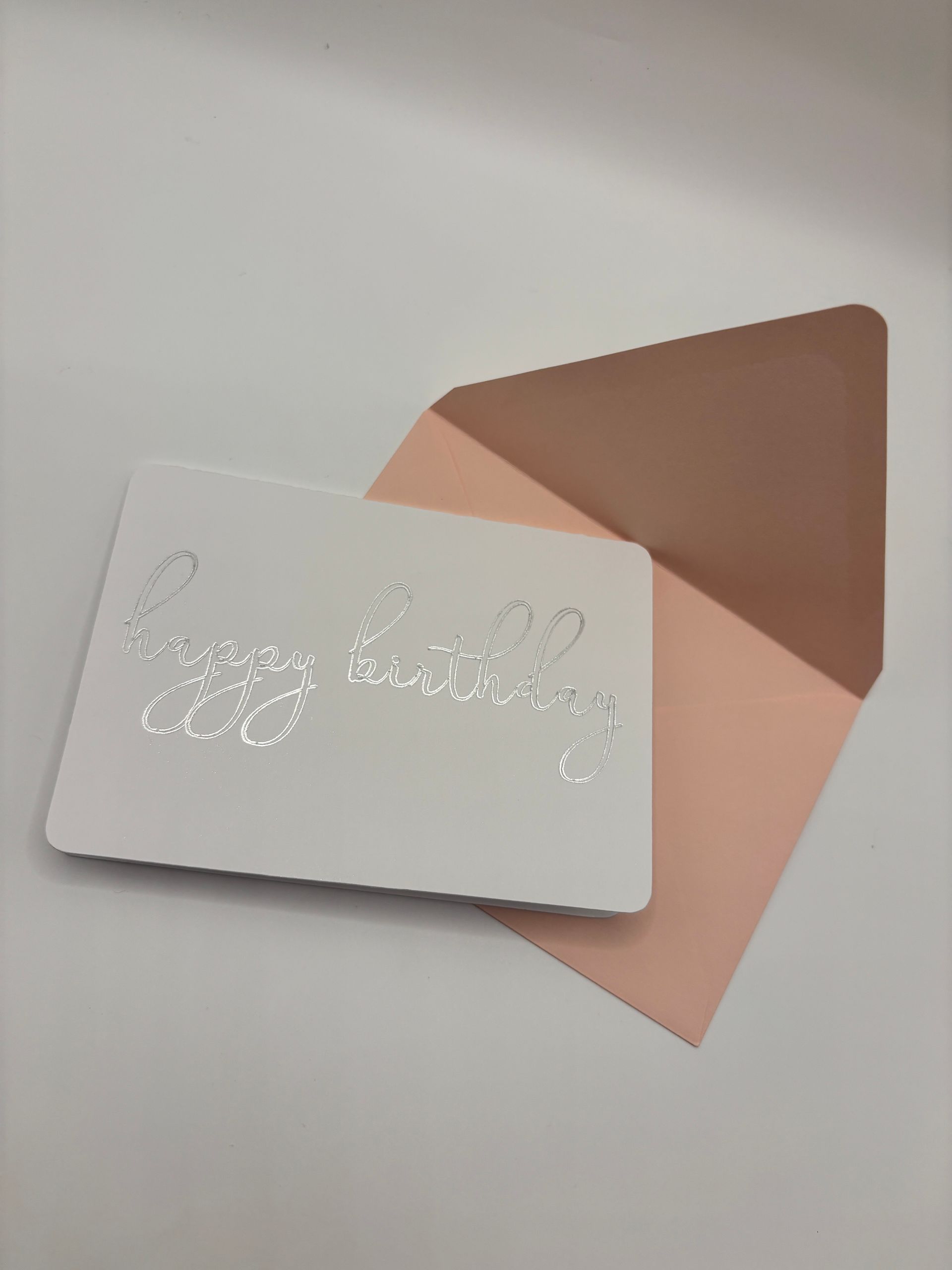 happy birthday – Foiled Script A1 Greeting Card