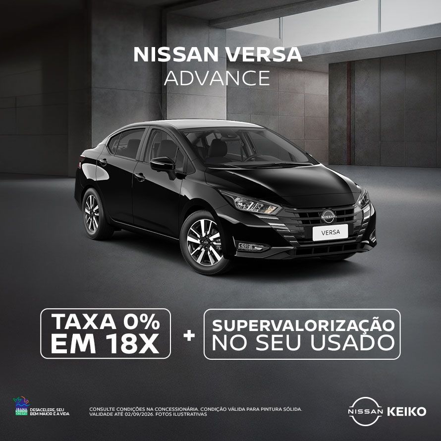 VERSA TAXA 0% EM 18X + SUPERVALORIZAÇÃO
