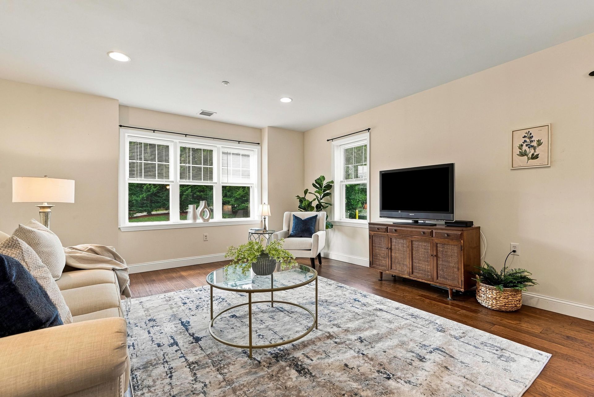 Living room with natural light