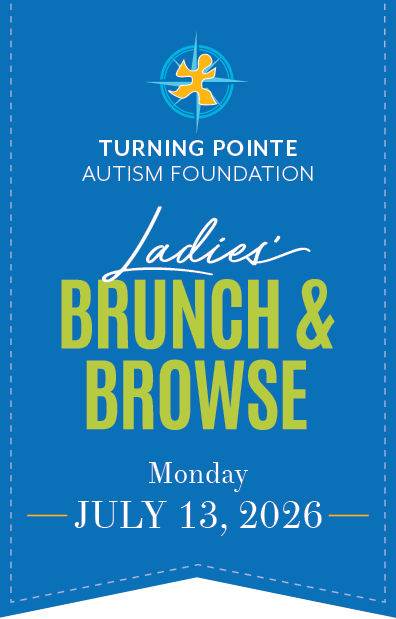 Event flyer for Turning Pointe Autism Foundation’s Annual Golf Outing and Ladies’ Brunch on July 13th, 2026, at Butterfield.