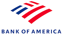 Bank of America logo with red and blue emblem and blue text