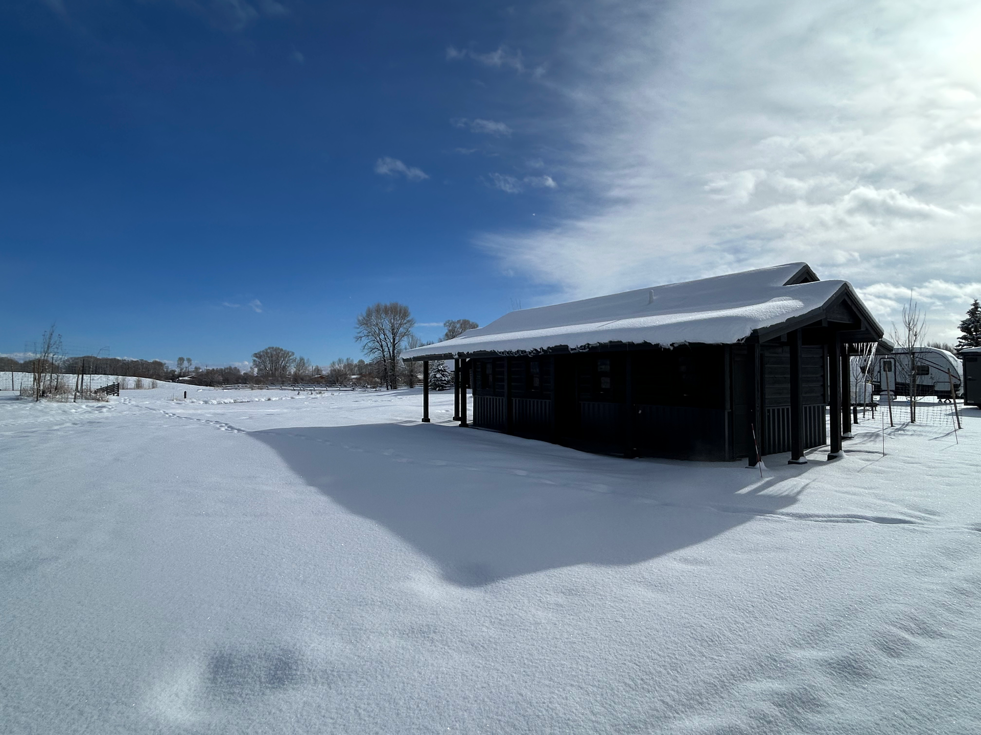 The Jemas Ranch Whiskey Barn, a communal gathering space.