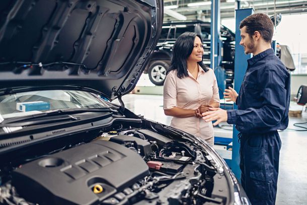 Mechanic with Customer AZ Auto Center