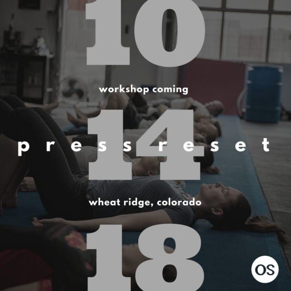 Vitruvian Pressing RESET workshop in Wheat Ridge