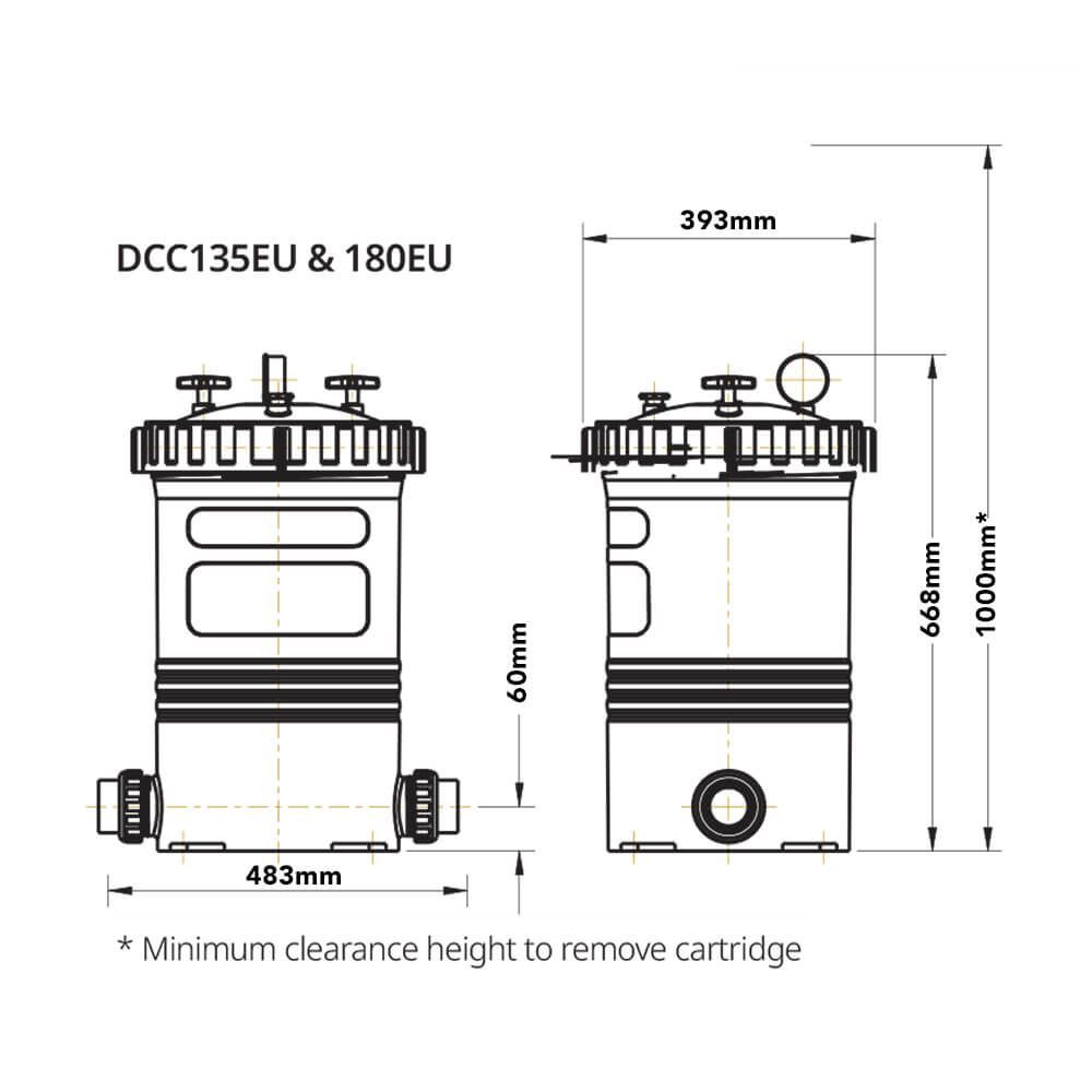Davey CrystalClear ER Series DCC180 Premium Pool and Spa Cartridge Filter
