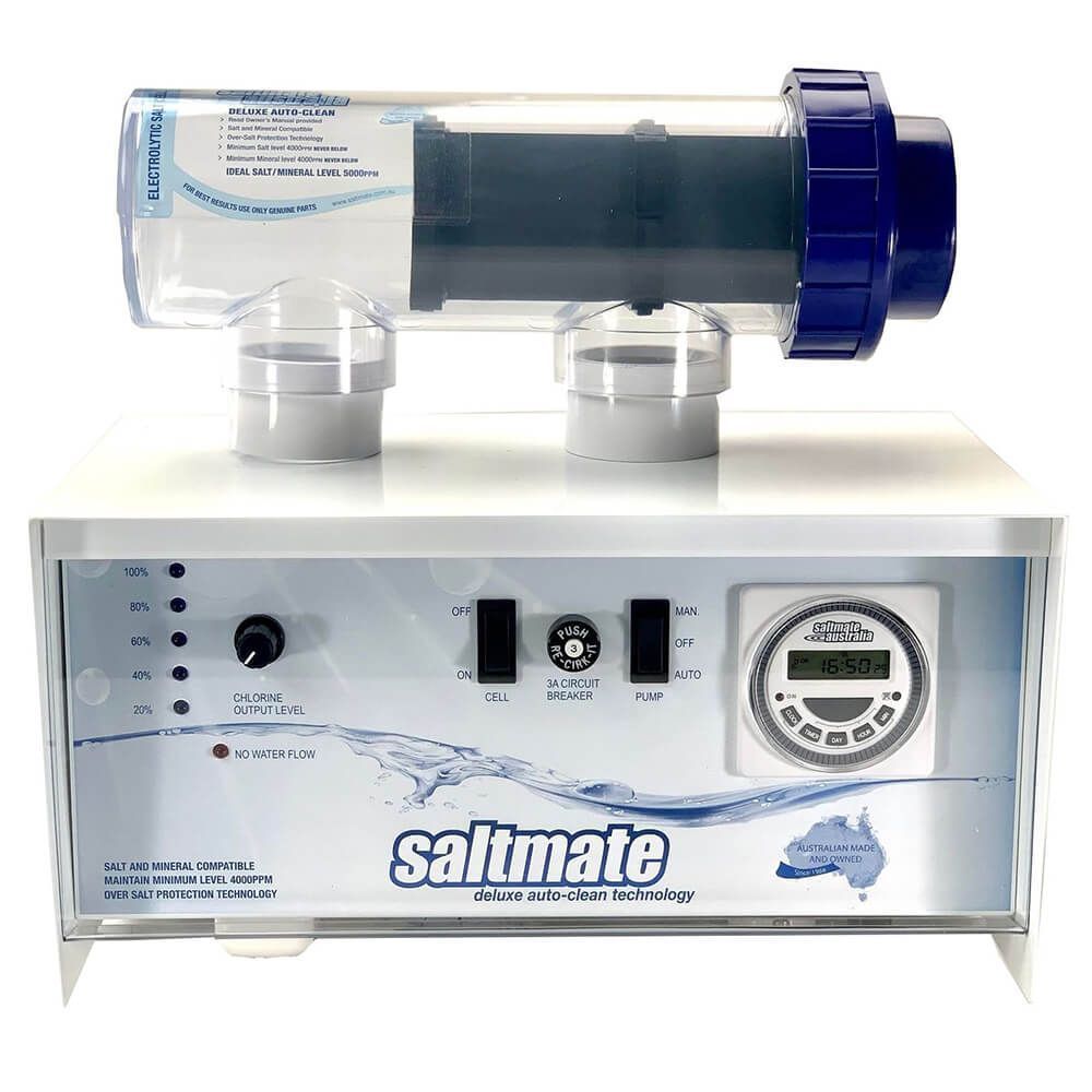 Saltmate RP20 Deluxe Auto-Clean Saltwater Chlorinator w/Timer & Battery Backup