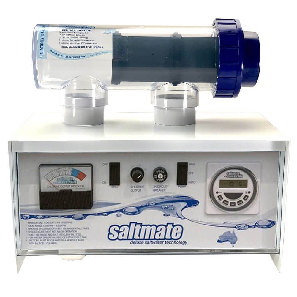 Saltmate SMT120 Deluxe Standard Saltwater Chlorinator w/Timer & Battery Backup