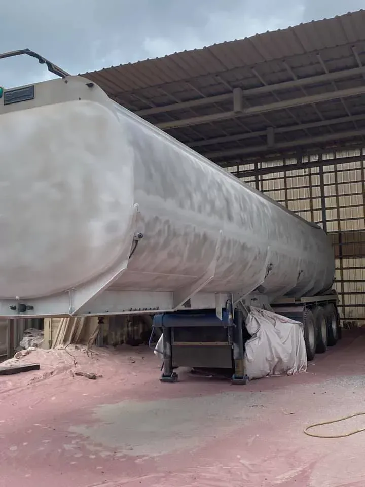 Tanker Trailer Being Worked on in a Workshop — All Blast and Paint in Bakers Creek, QLD