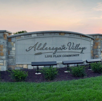 Aldersgate Village Life Plan Community Front Sign