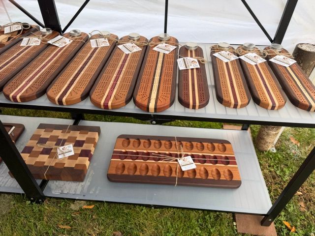 Wood cutting boards and serving boards