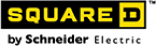 Square D by Schneider Electric logo in black and yellow text on a white background