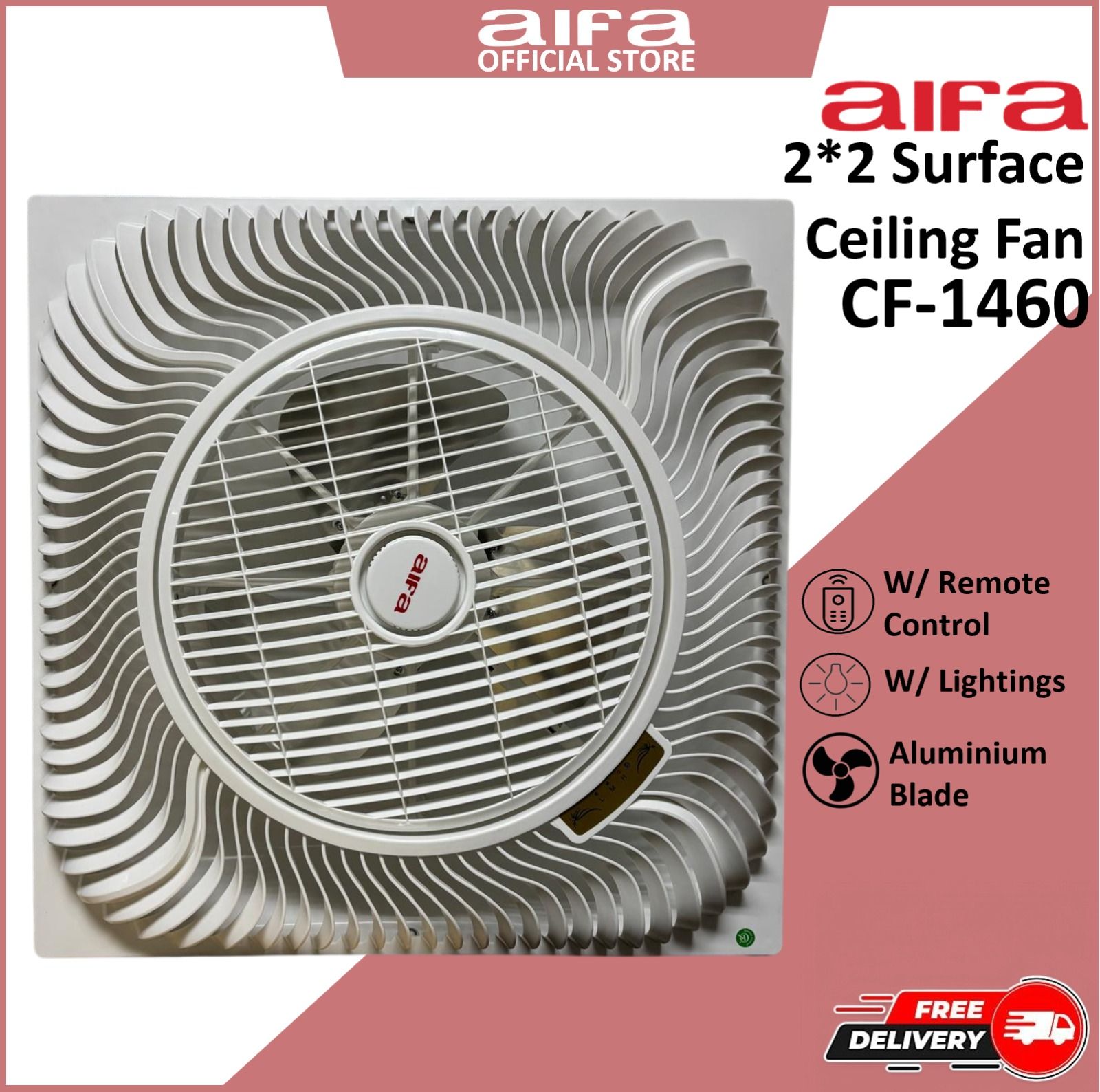 AIFA CF-1460 Ceiling Fan w/ LED Light & Remote Control