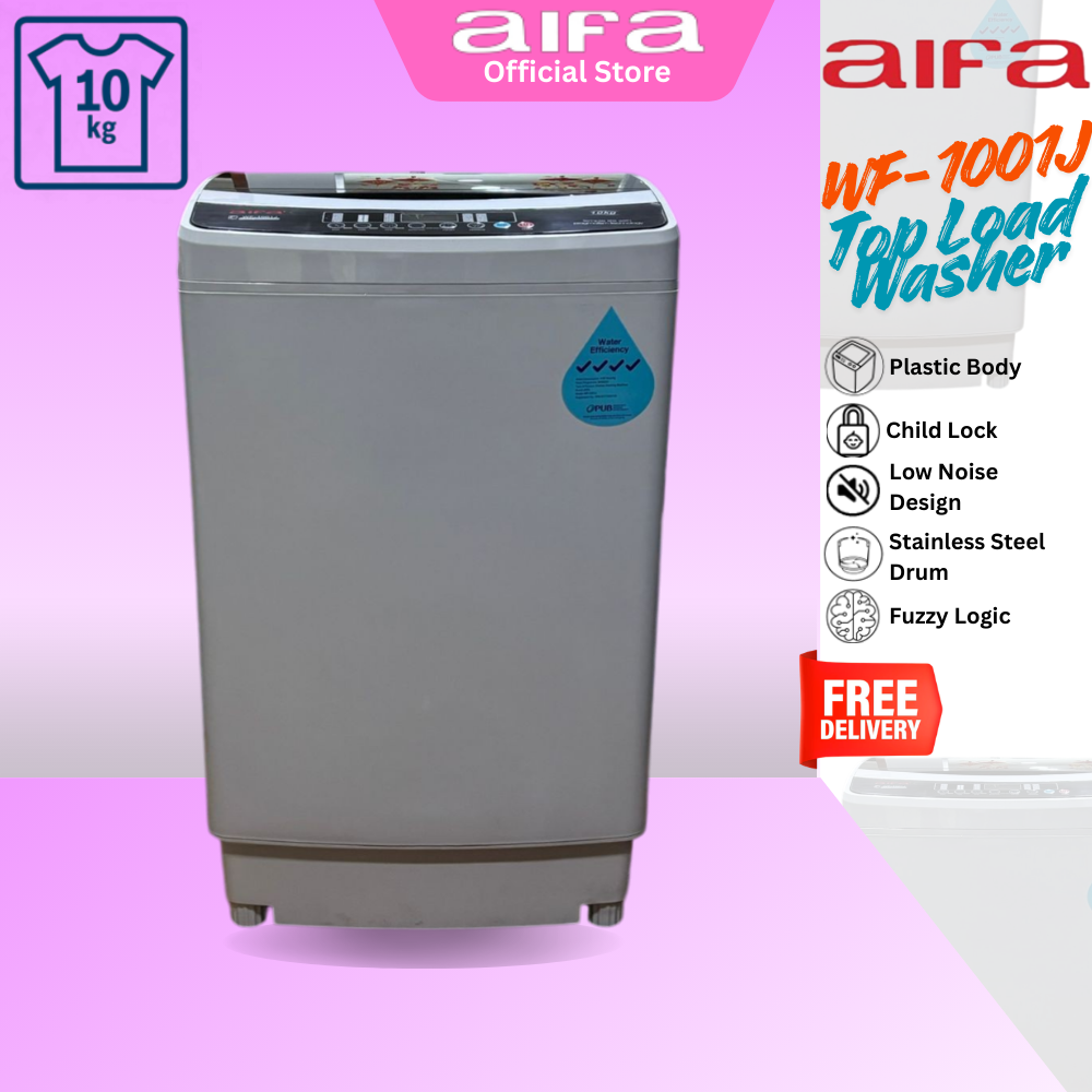 Aifa Washing Machine, Top Load, 10kg washing capacity, Certified Water Efficiency(4 Ticks) - WF-1001J