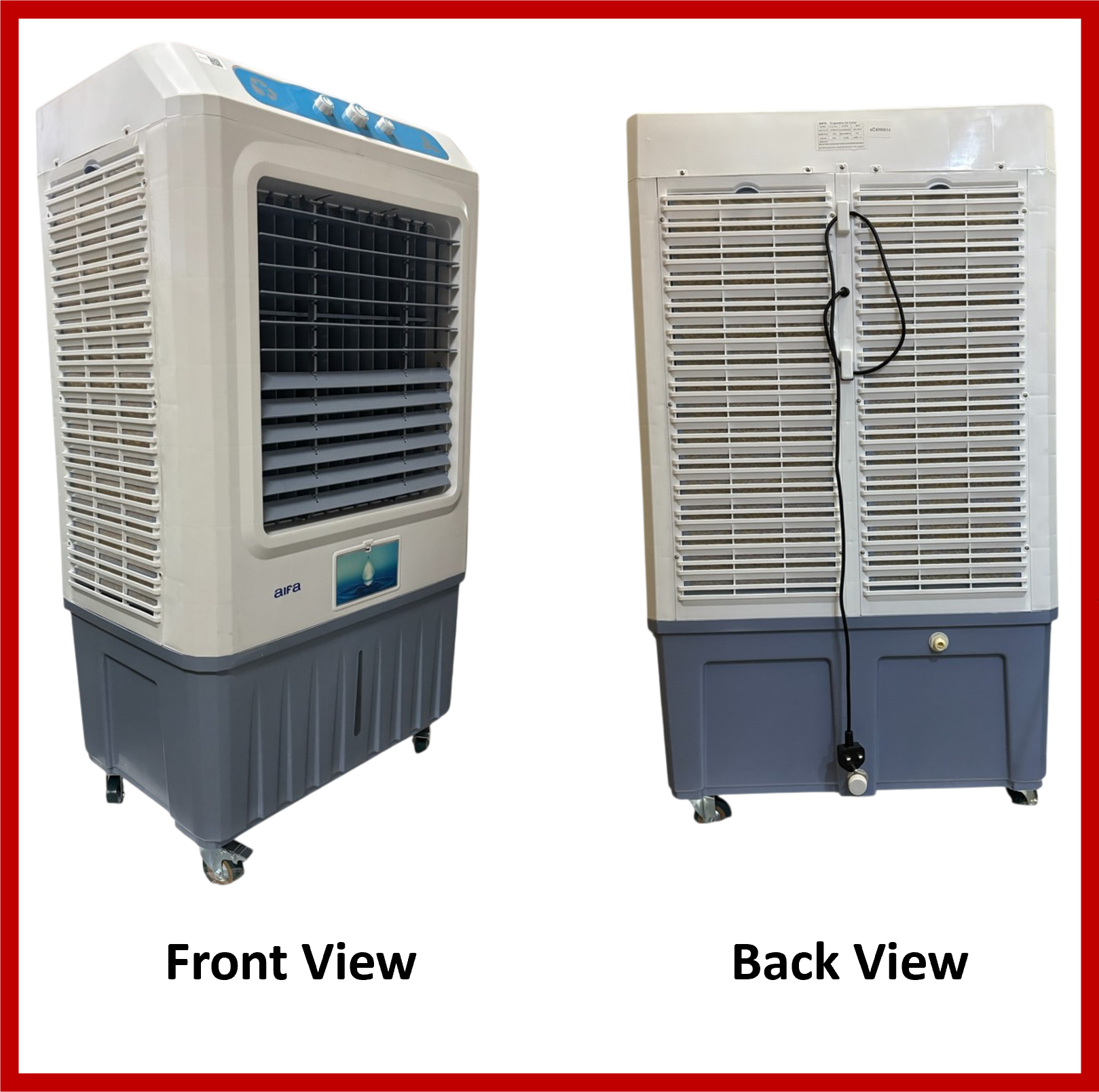 Aifa ACF-C99-1 Air Cooler, 10,000m³/h airflow, 100L water tank capacity, Portable Design