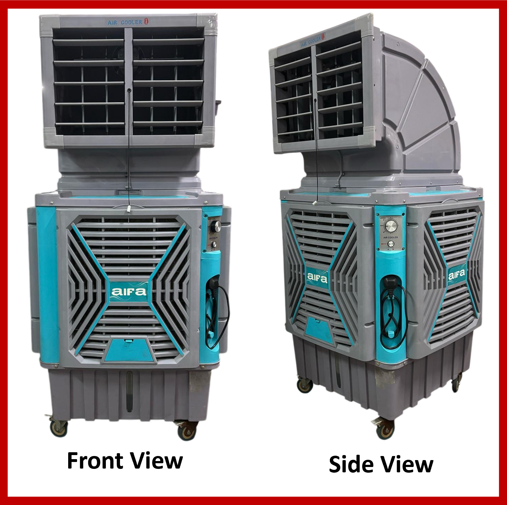 Aifa ACF-180-1 Industrial Air Cooler, Wind Speed Distance ≈ 8m to 10m