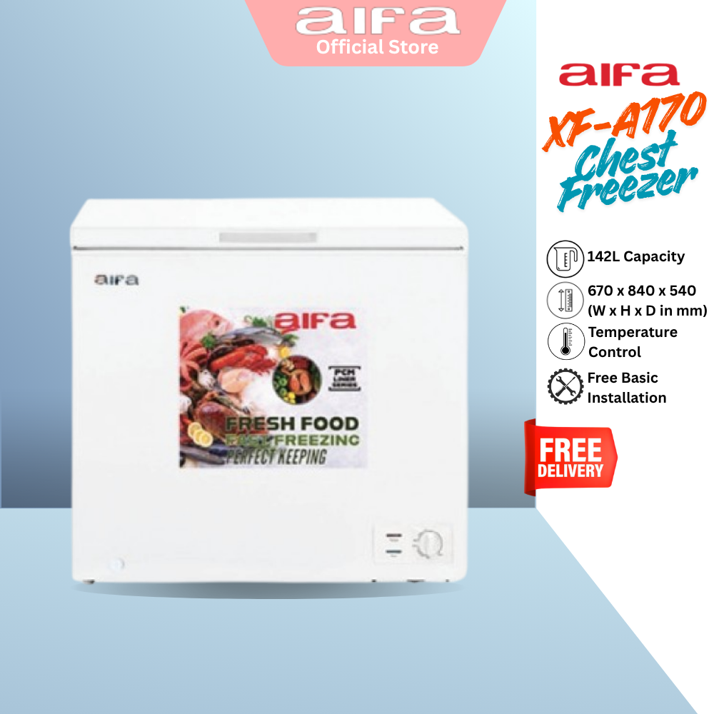 Aifa Chest Freezer, Top Opening Door, 142L Capacity, CFC free - XF-A170