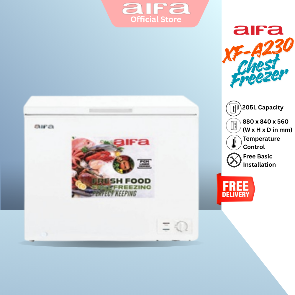 Aifa Chest Freezer, Top Opening Door, 205L Capacity, CFC free - XF-A230