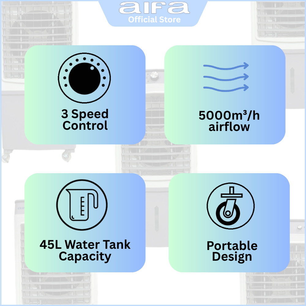 Aifa Air Cooler, Portable Design, Adjustable fan speed settings - ACF-C22-1