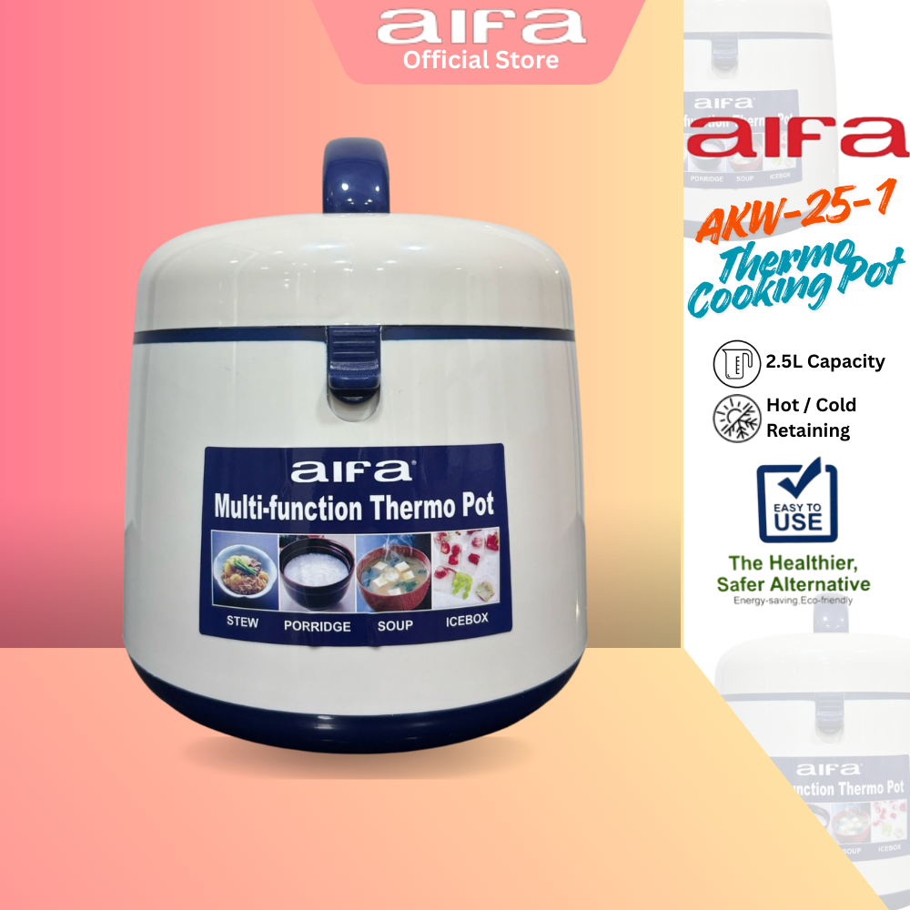 Aifa Thermo Cooking Pot, 2.5L Capacity, Supports Cold and Hot Retaining, Healthier, Safer - AKW-25-1