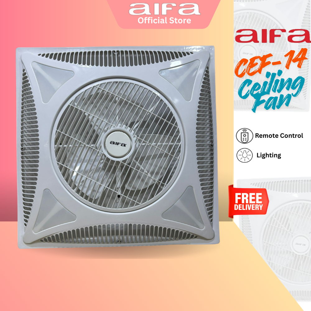 Aifa CEF-14 2*2 Surface Ceiling Fan, Lighting, Remote Controlled