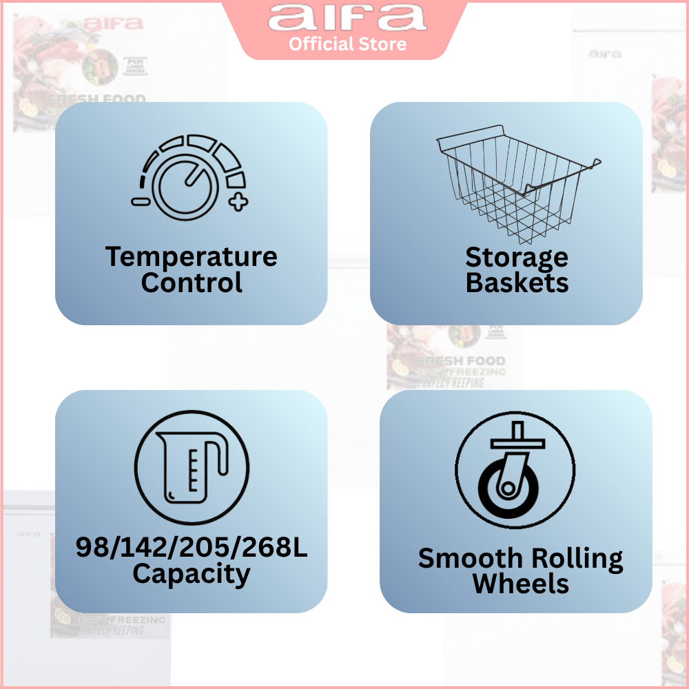 Aifa Chest Freezer, Top Opening Door, 98L Capacity, CFC free - XF-A110