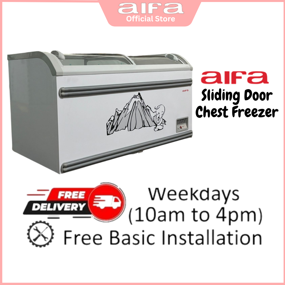 AIFA AD-WG539 Sliding Door Chest Freezer, 539L Capacity, Easy access and Efficient storage