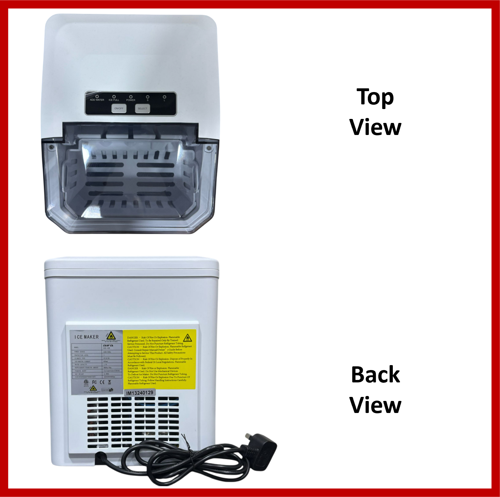 Aifa Table Top Ice Maker, Compact and efficient - White ICE-13W