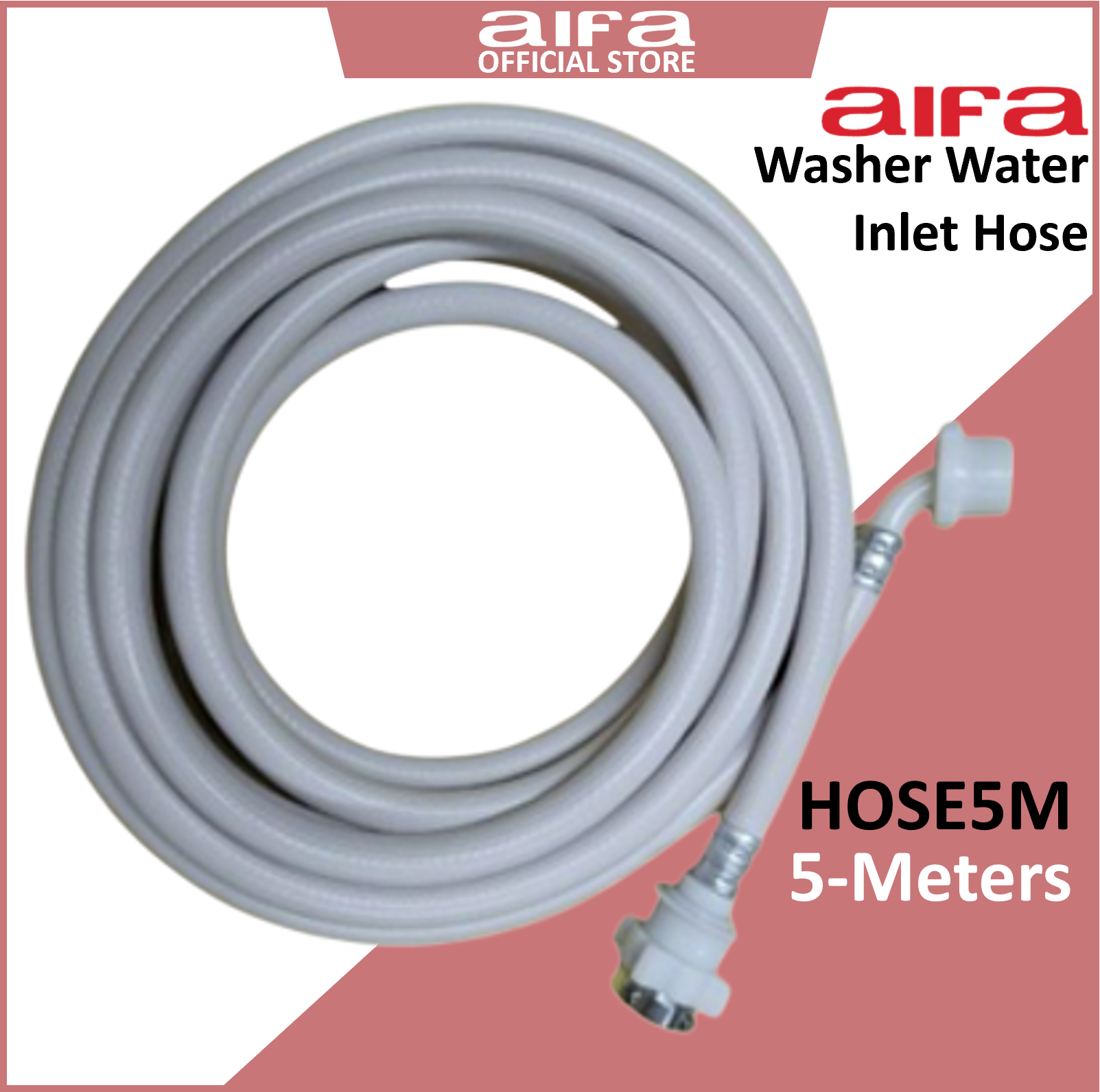 Aifa Washer Water Hose Inlet, Washing Machine Long Pipe Tube Connector Kit- 5metres