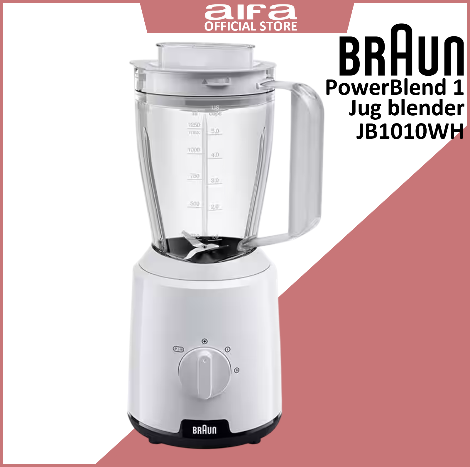 Braun Power Blend 1 Jug blender JB1010WH - White
