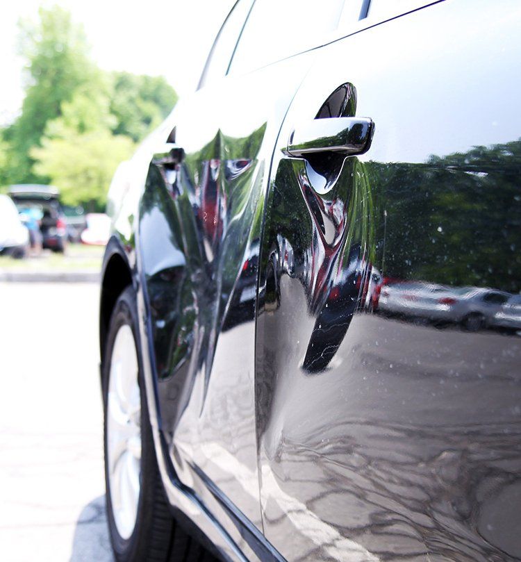 Side of the Car with Dent — Pleasant Grove, UT — Sandpiper Autobody Side of the Car with Dent — Pleasant Grove, UT — Sandpiper Autobody