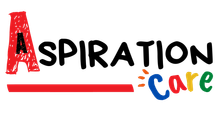 A logo with the red text