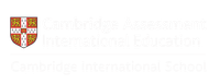 Logo for Cambridge Assessment International Education featuring a red and gold heraldic shield.