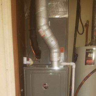 A furnace installation in Chandler, OK by Caldwell Heat and Air