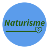 Ook voor een Naturistisch verblijf is onze accommodatie uitermate geschikt. Je reserveert altijd de gehele B&B, er zijn geen andere gasten. In onze B&B en tuin kun je veilig en vertrouwd bloot recreëren! Kortom: relaxen in vrijheid blijheid. Blauw rond logo met groene tekst