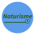 Ook voor een Naturistisch verblijf is onze accommodatie uitermate geschikt. Je reserveert altijd het gehele gastenverblijf, er zijn geen andere gasten. In ons gastenverblijf en tuin kun je veilig en vertrouwd bloot recreëren! Kortom: relaxen in vrijheid blijheid. Blauw rond logo met groene tekst